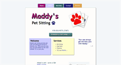 Desktop Screenshot of maddyspetsitting.com